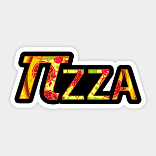 Symbol Pi like Pizza Sticker